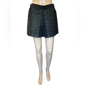 Sandro Paris Skort Shorts Womens Black Leopard Print 2.5 High Rise Size 40